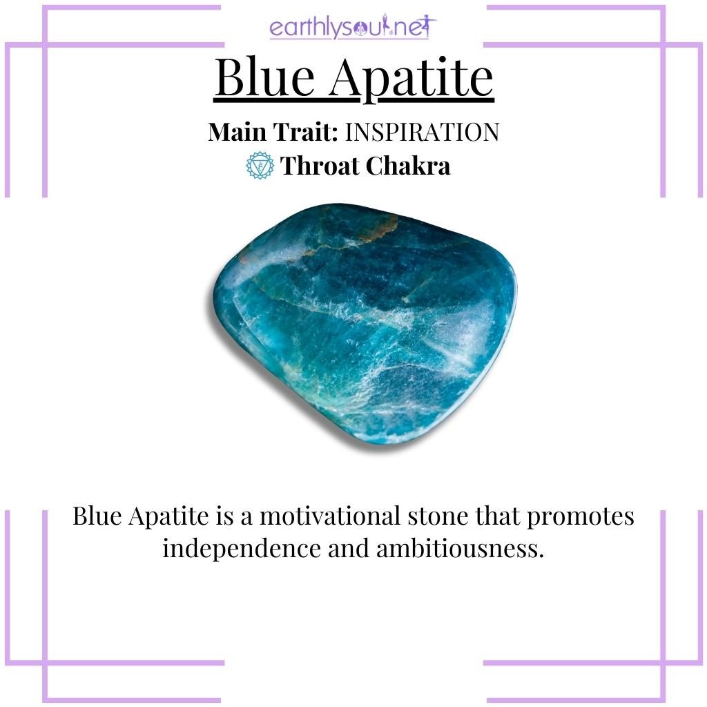 Bright blue apatite for inspiration