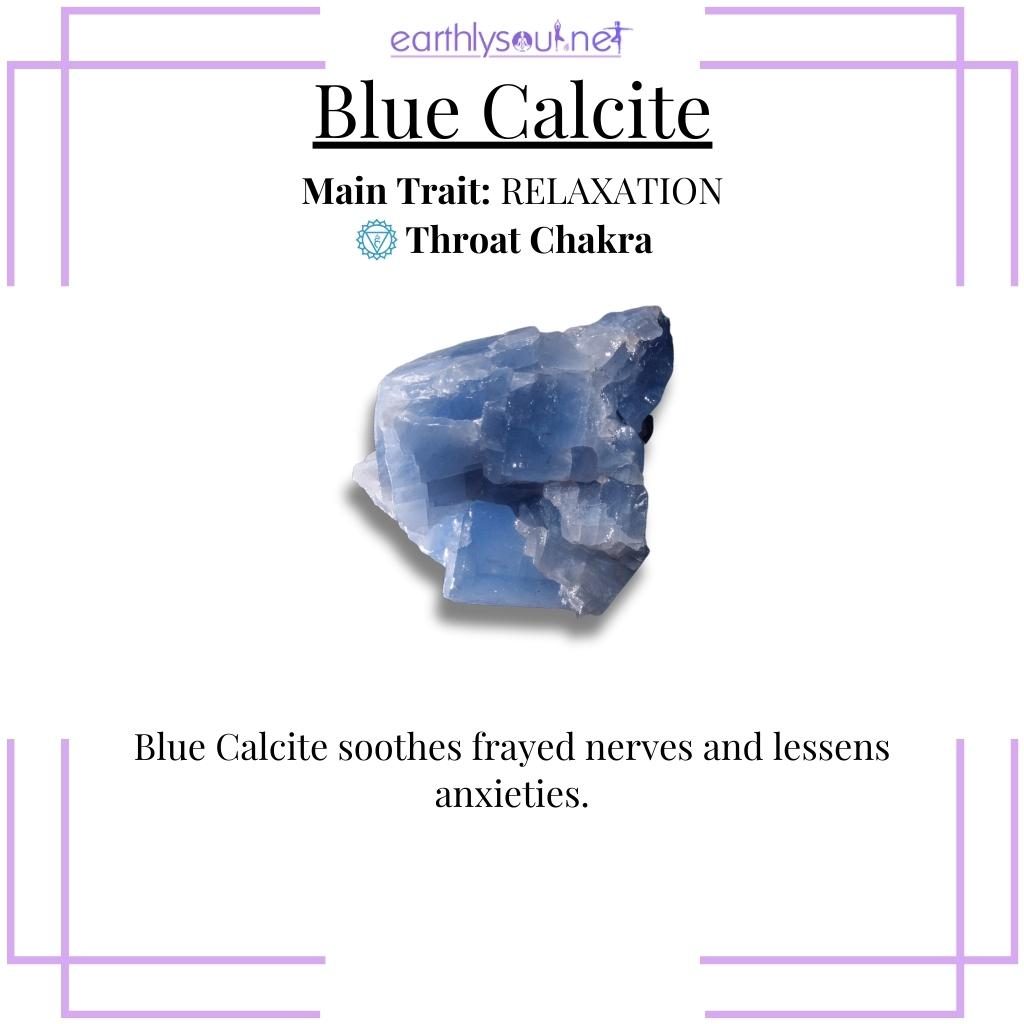 Smooth blue calcite for relaxation