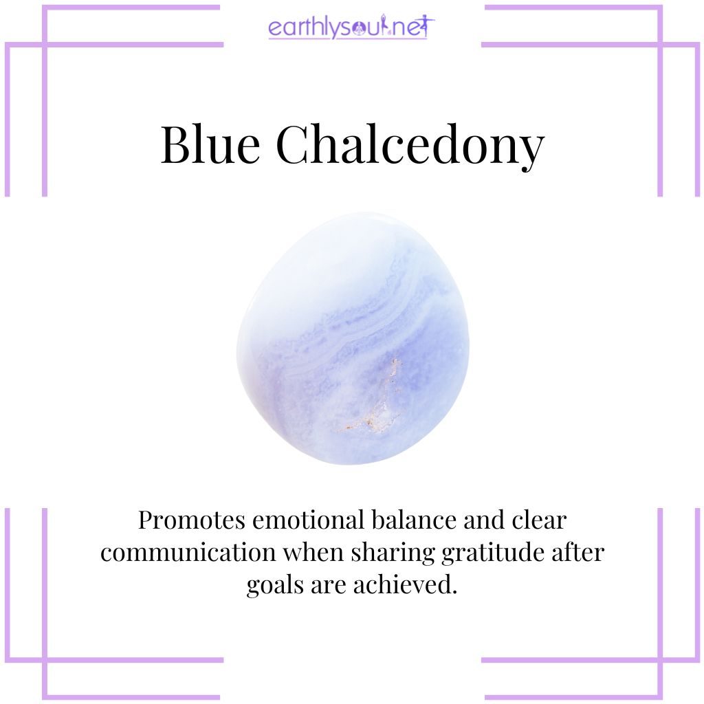 Blue chalcedony for balance in waning gibbous