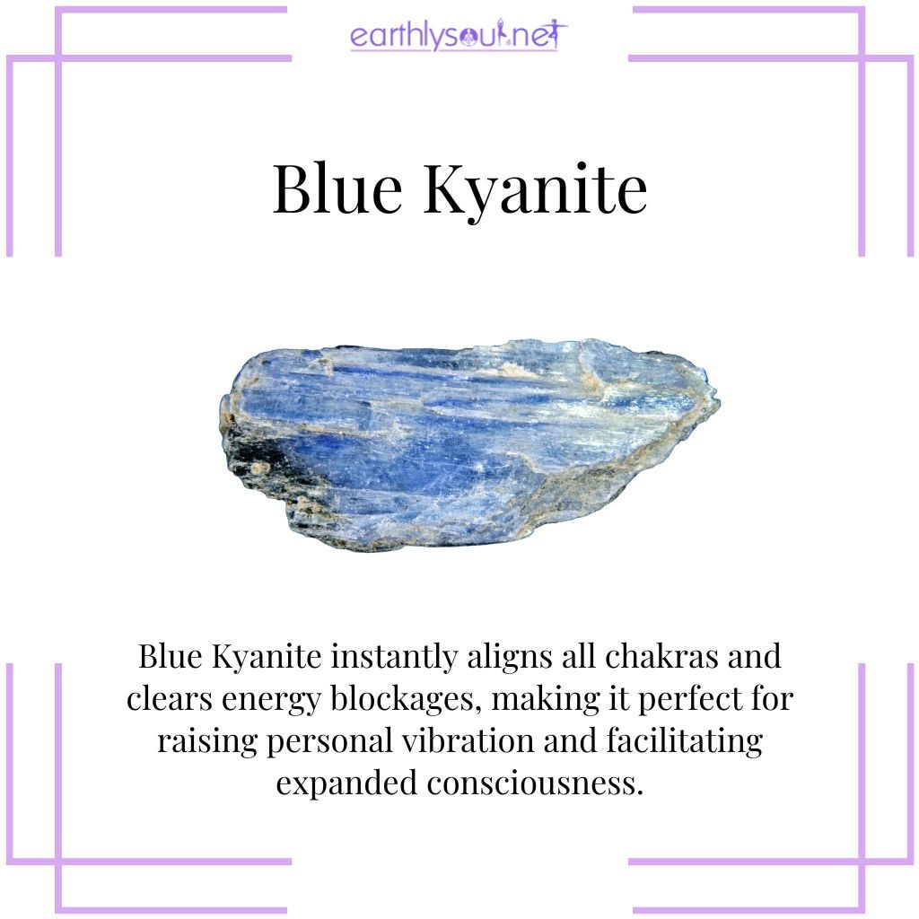 Blue kyanite for chakra alignment and expanded awareness