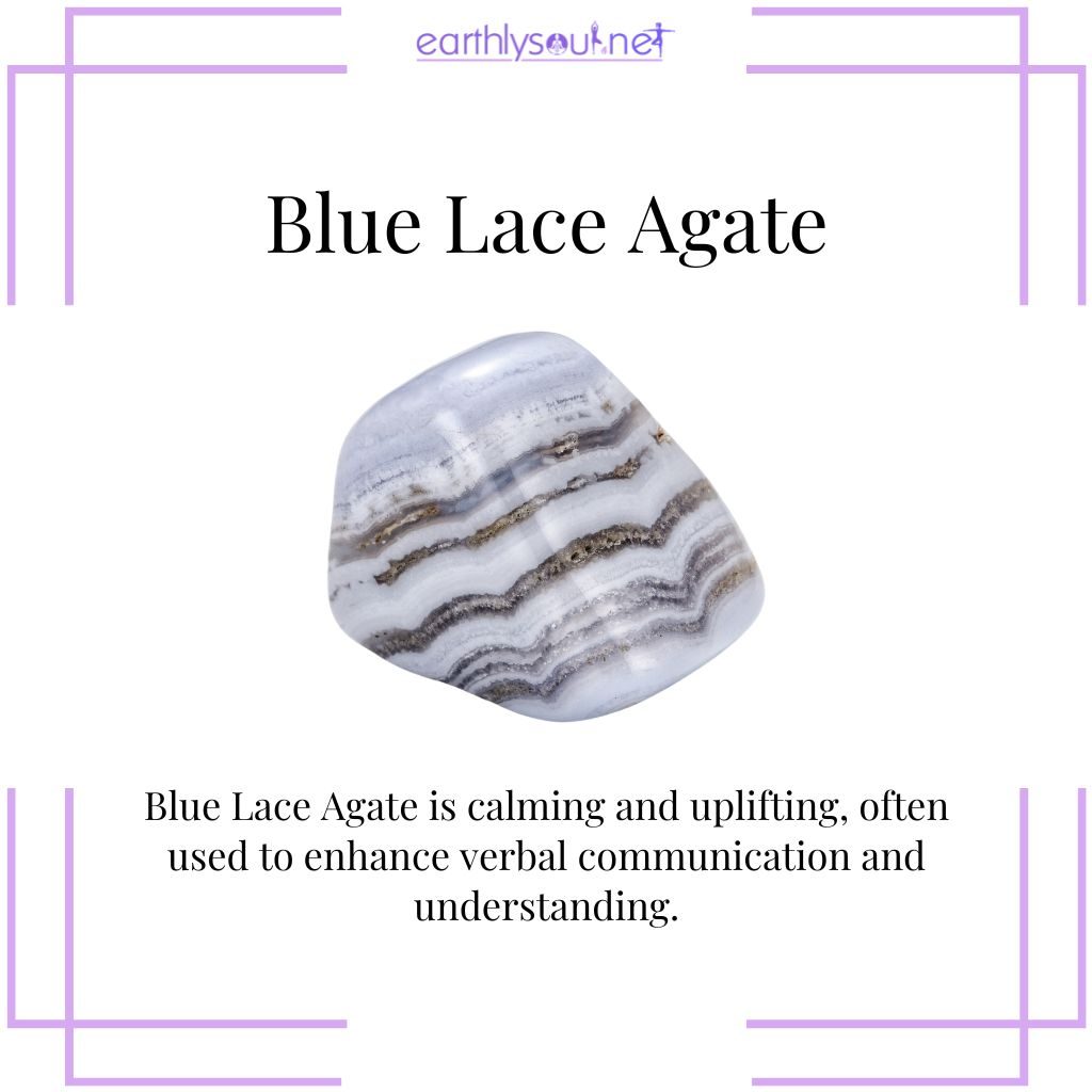 Blue lace agate for calm communication