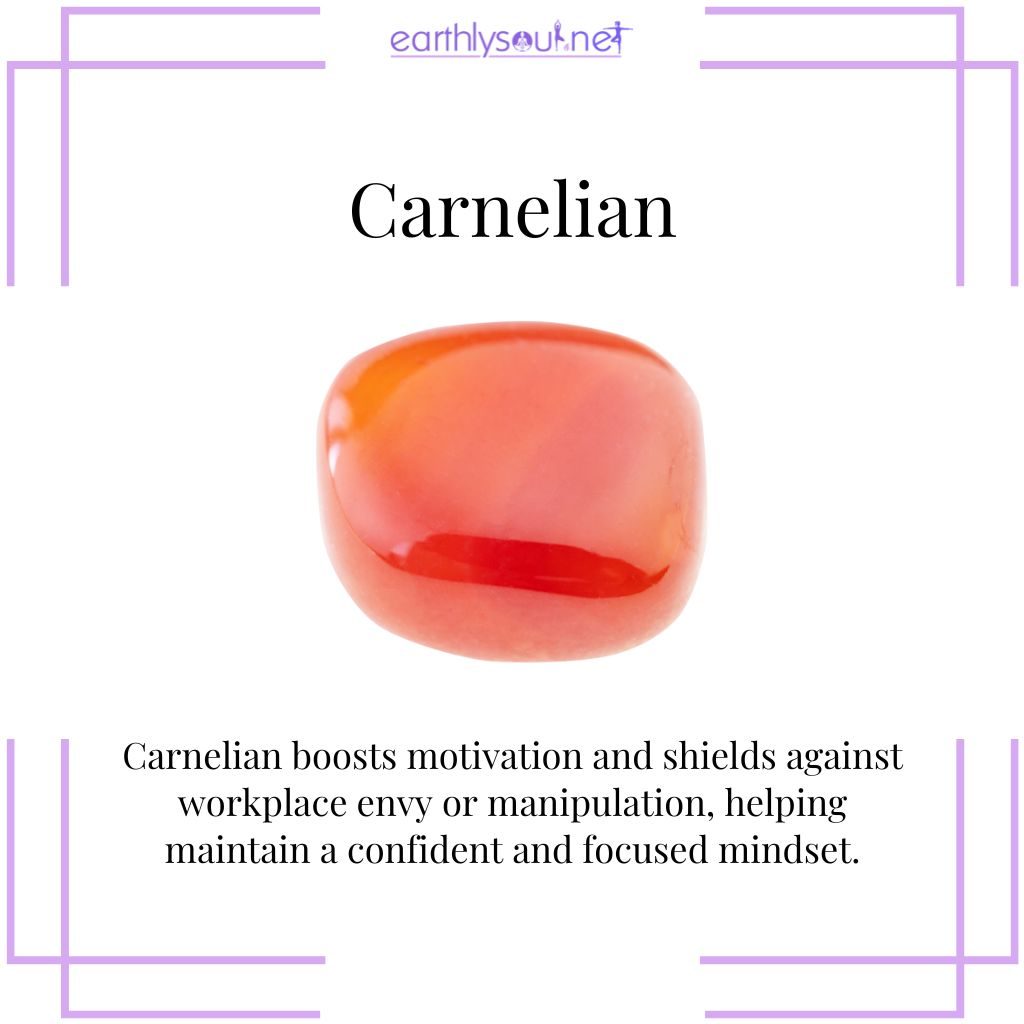 Carnelian for confidence and energy at work