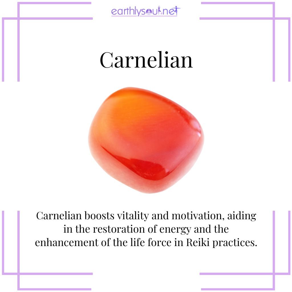 Carnelian for energetic reiki healing