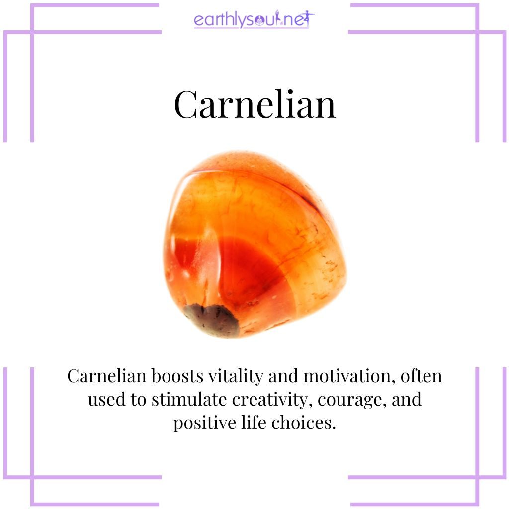Carnelian for motivation and creativity