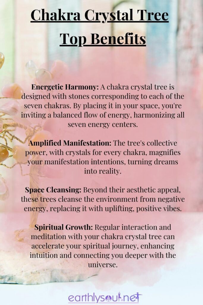 7 chakra crystal tree radiating harmonious energy and promoting spiritual growth