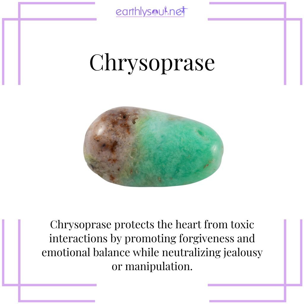 Chrysoprase for heart protection and balance