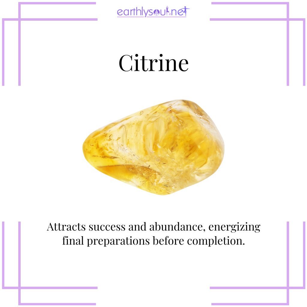 Citrine for abundance in waxing gibbous