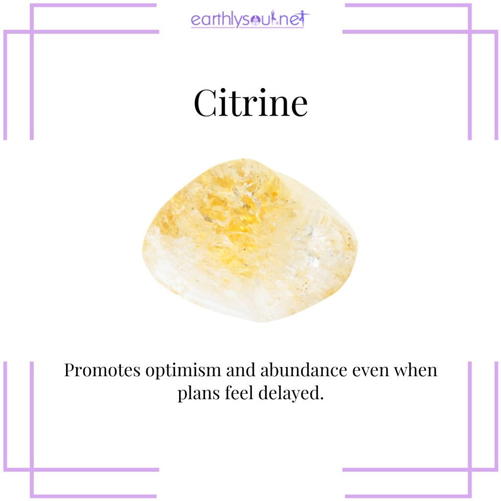 Citrine crystal for positivity and abundance in jupiter retrograde