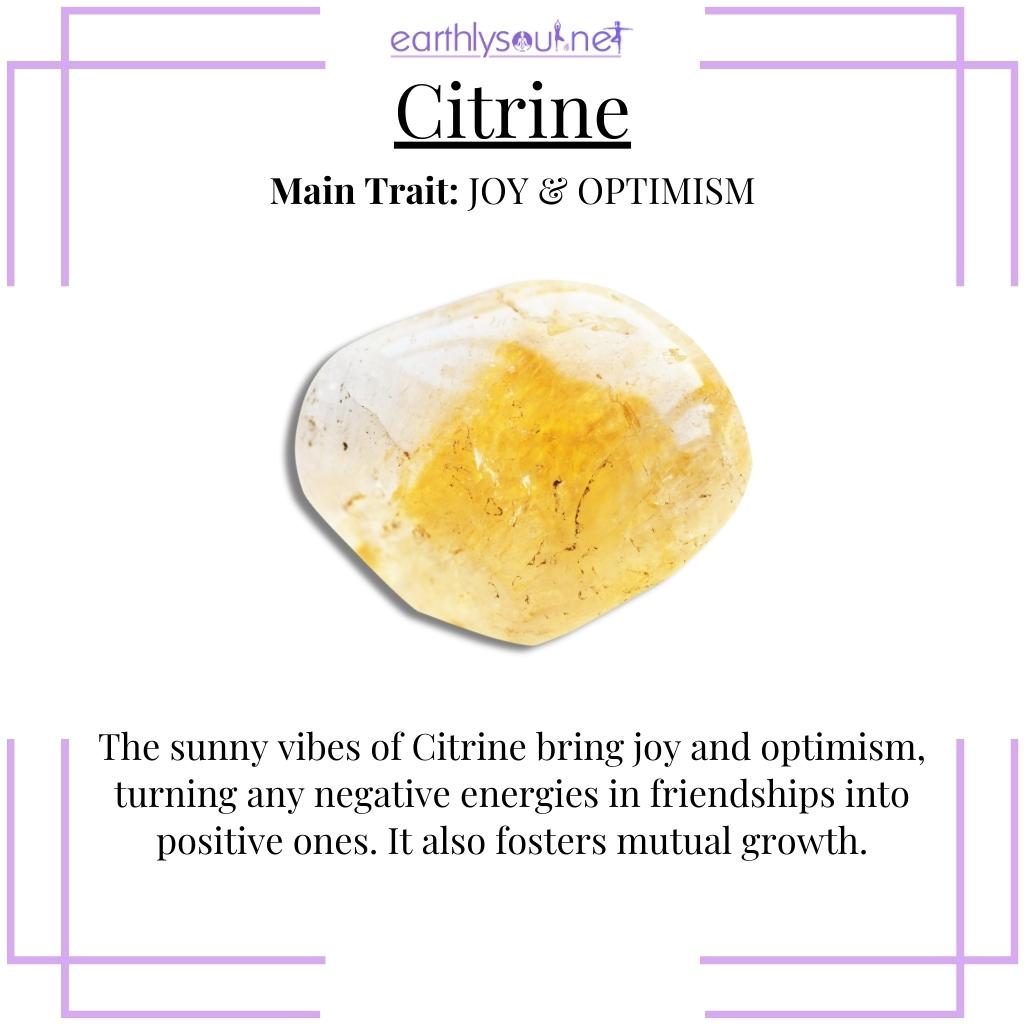 Luminous citrine bringing joy and vitality to connections