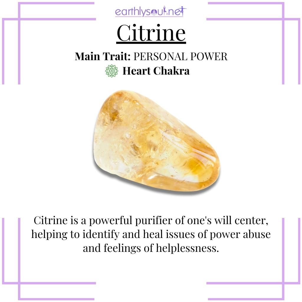Radiant yellow citrine, empowering and purifying ones will