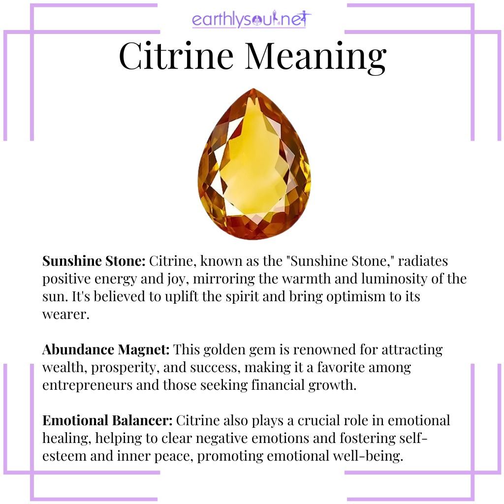 Citrine's vibrant energy for positivity, attracting abundance, and emotional balance