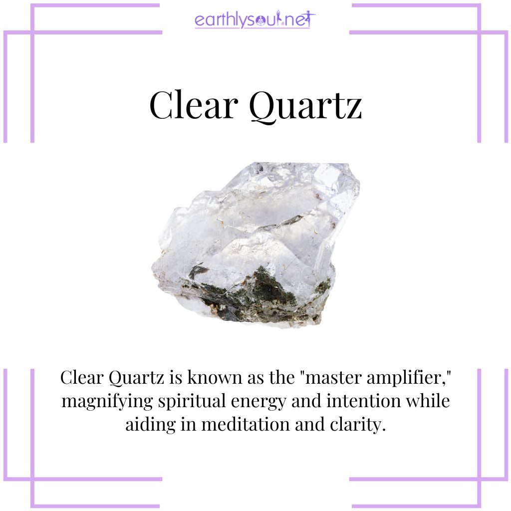 Clear quartz for energy amplification