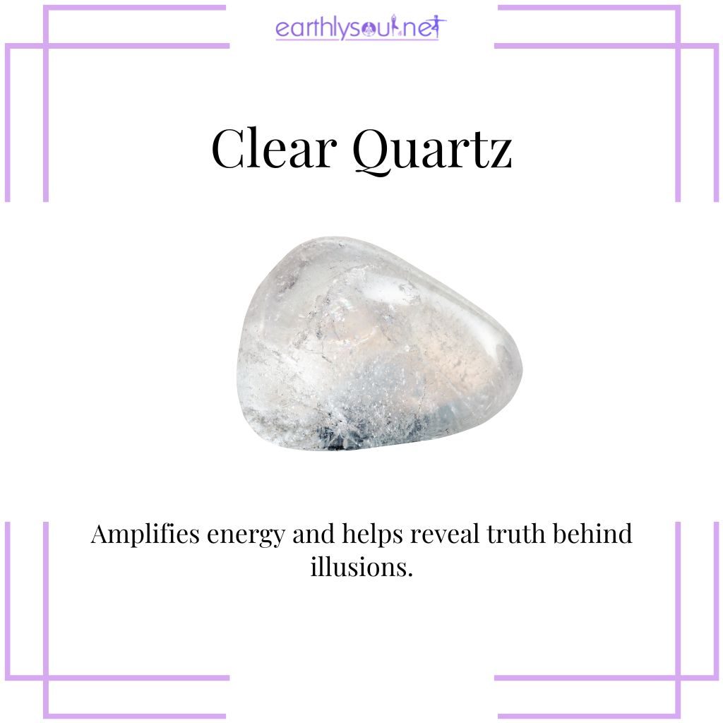 Clear quartz crystal for truth and clarity in neptune retrograde