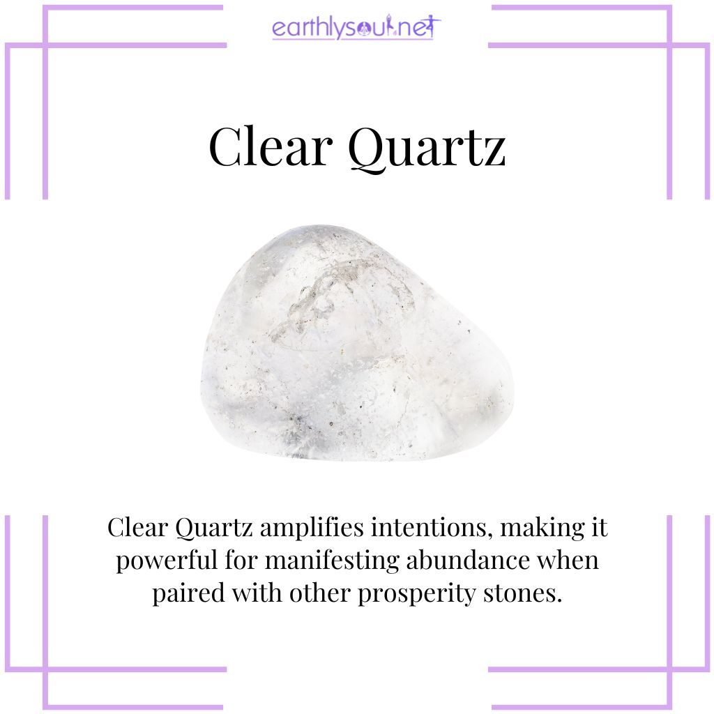 Clear quartz for manifesting abundance