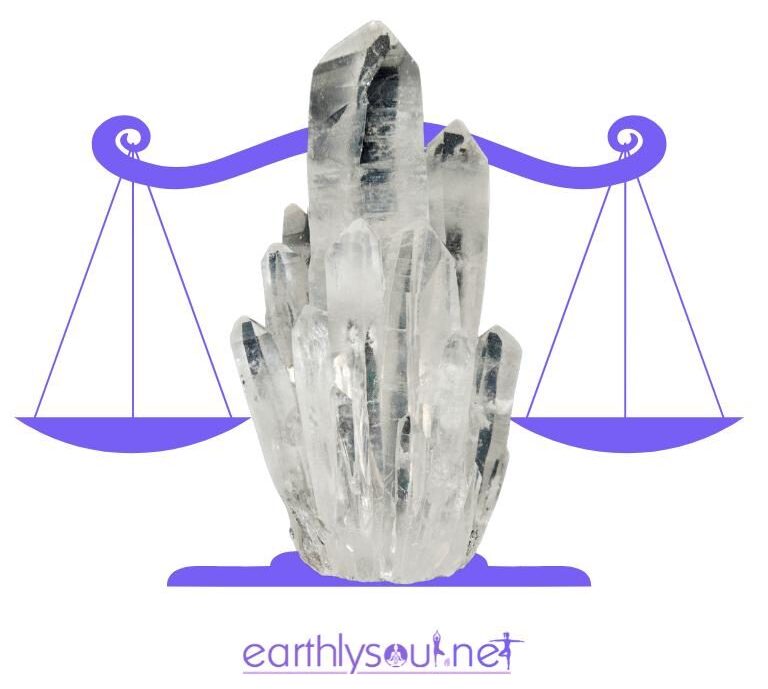 Abstract image representing clear quartz balancing for chakras