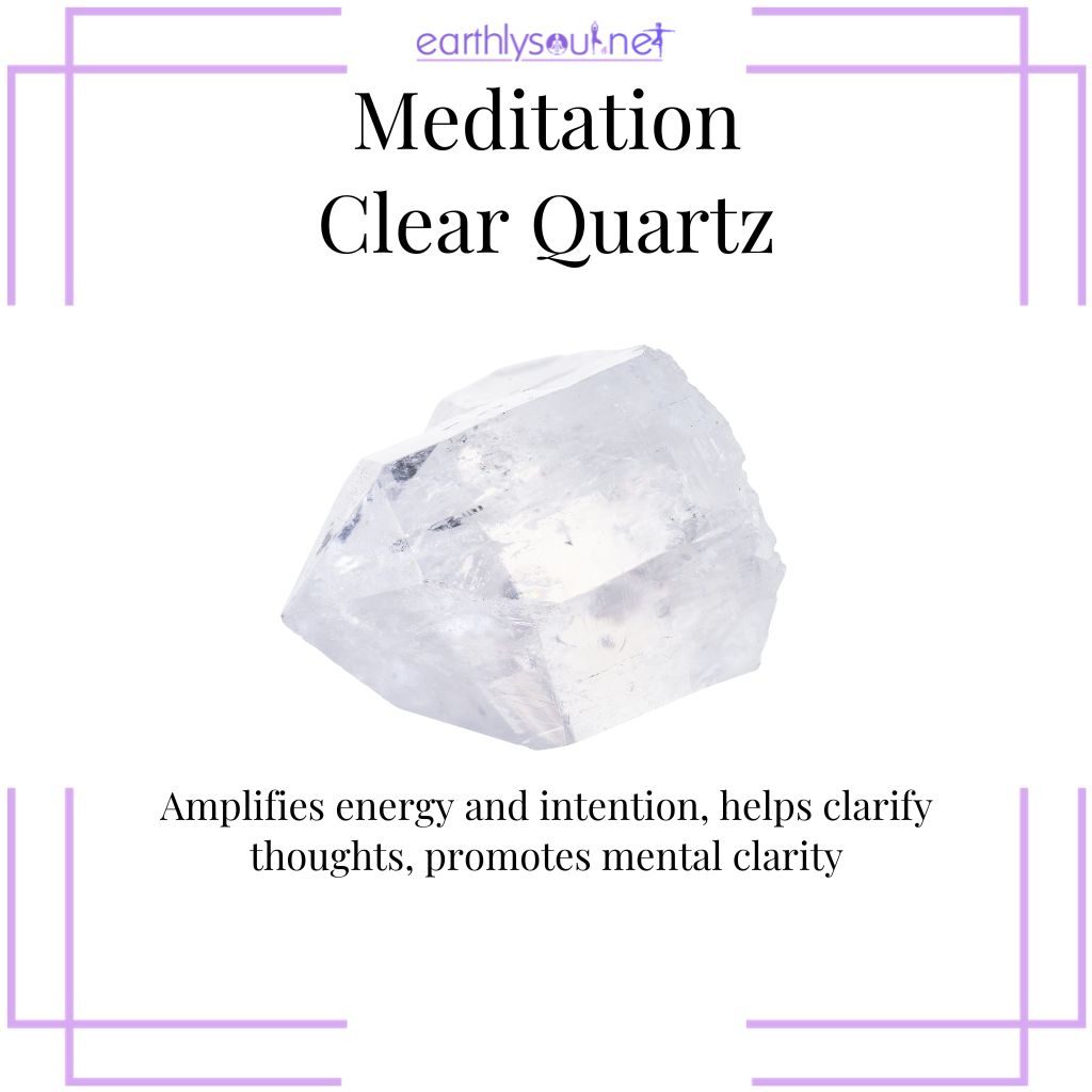 Clear quartz used in meditation practice