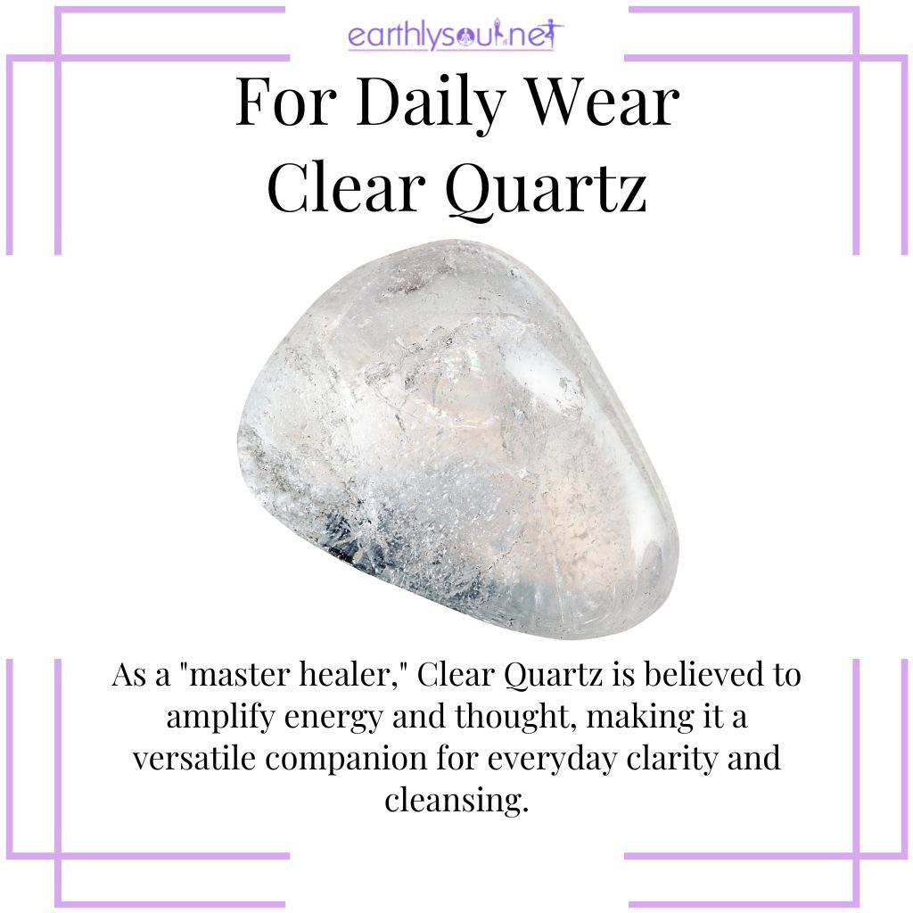Clear Quartz for energy and clarity