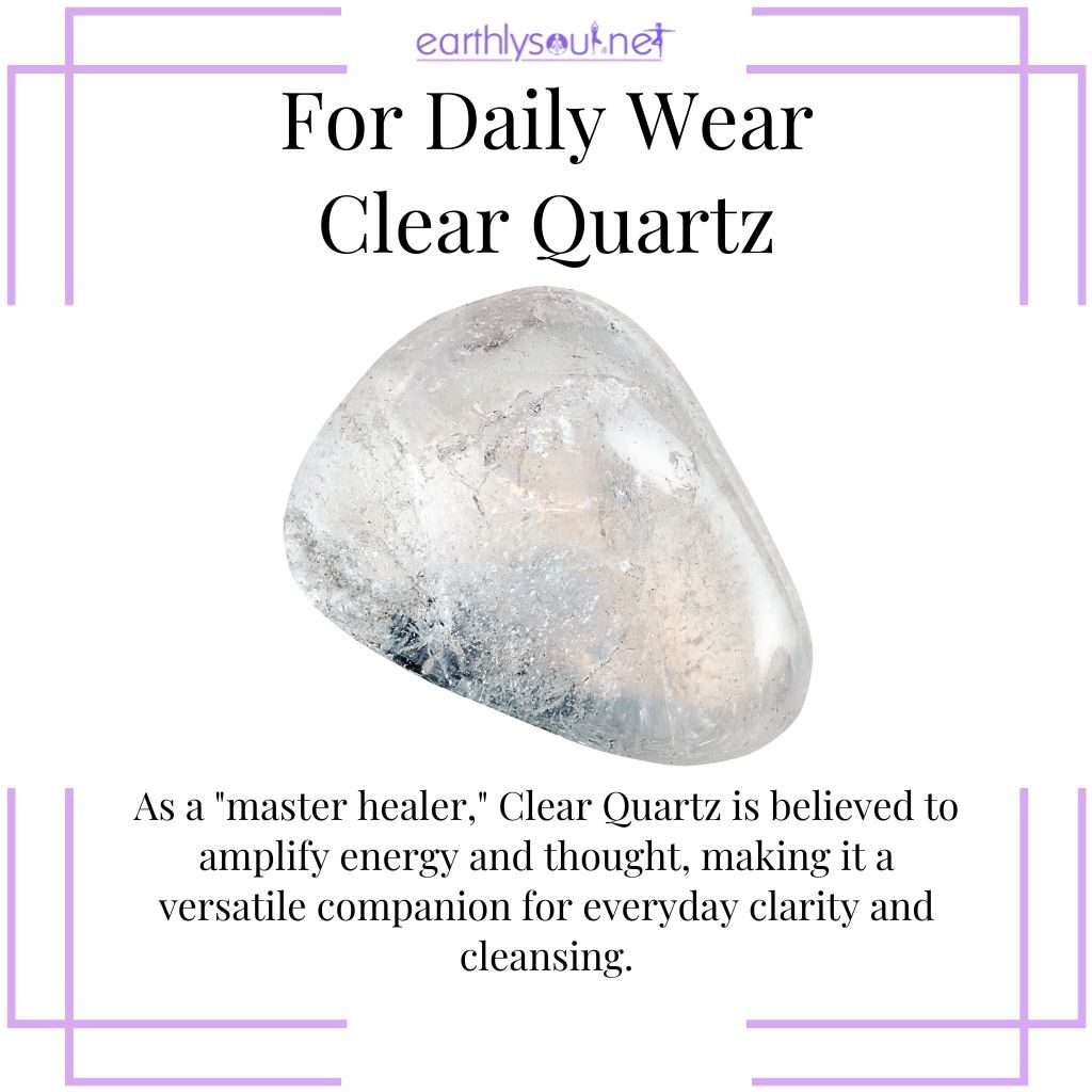 Clear quartz for energy and clarity