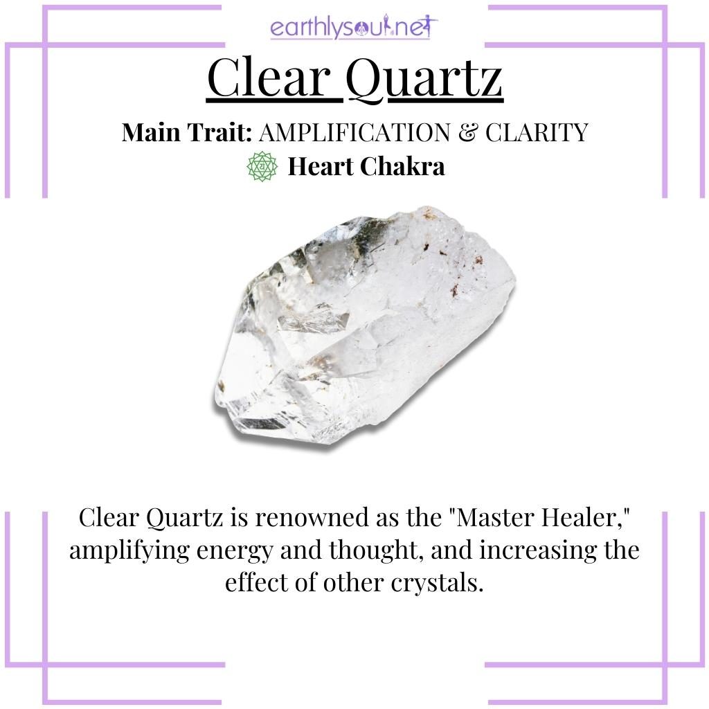 Translucent clear quartz amplifying energy and bringing clarity