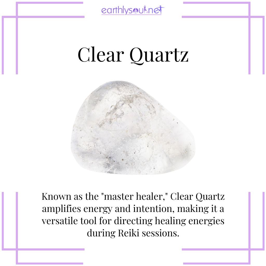 Clear quartz for amplifying reiki energy