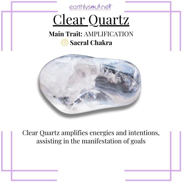 Clear quartz crystal for energy amplification