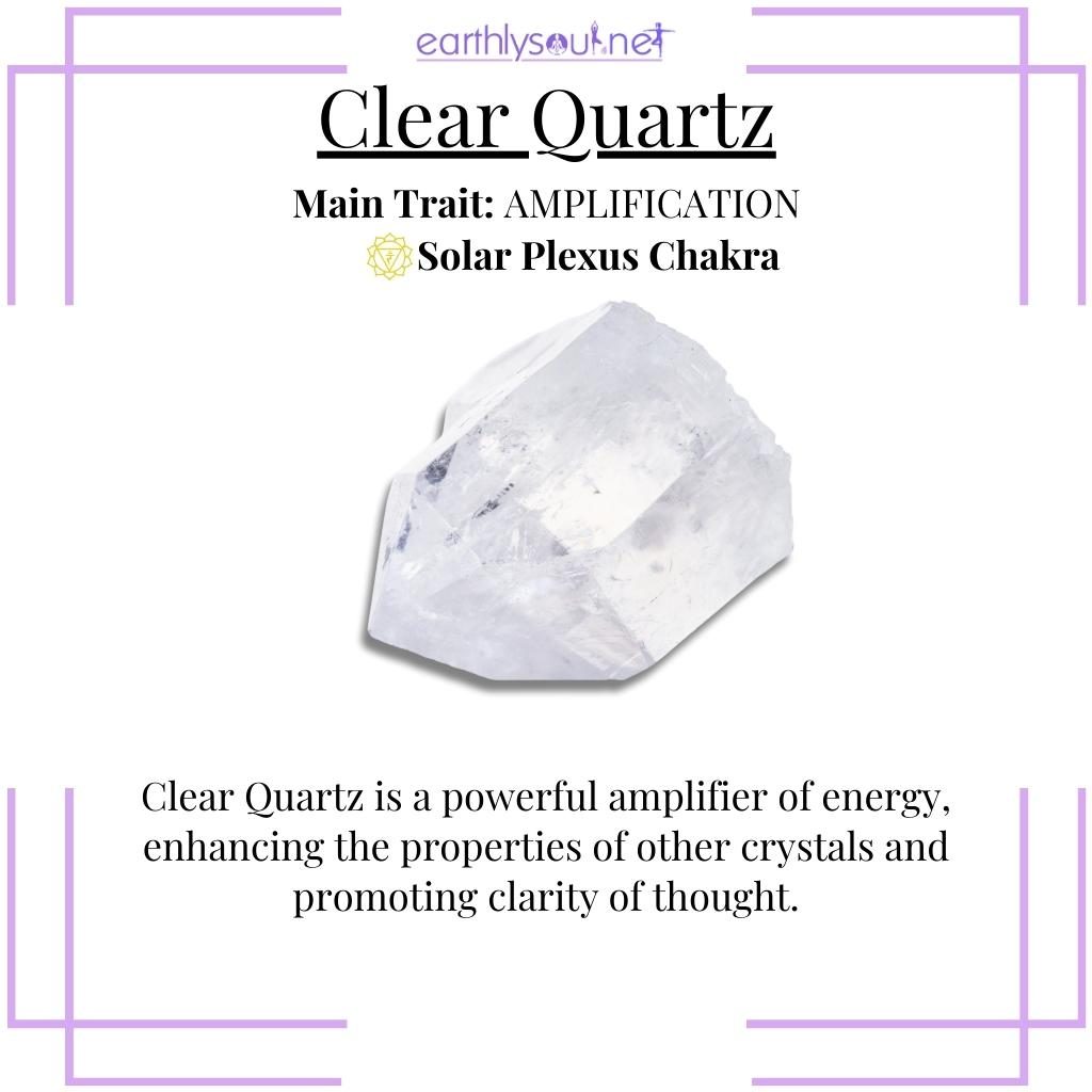 Transparent clear quartz for energy amplification and clarity