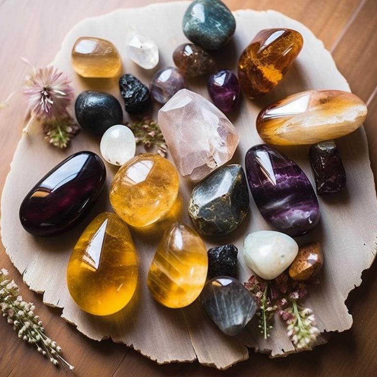 A collection of crystals for new beginnings
