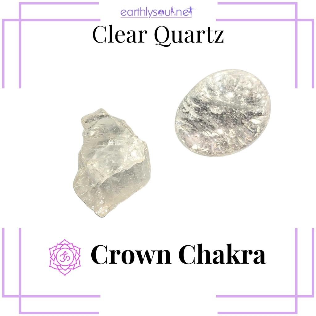 Clear quartz for crown chakra