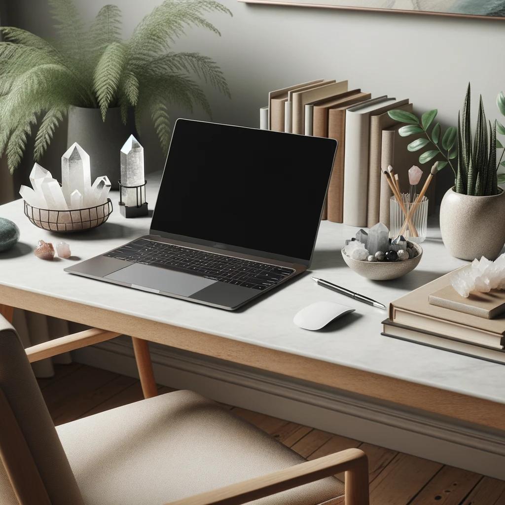 Digital art of crystals for the home office