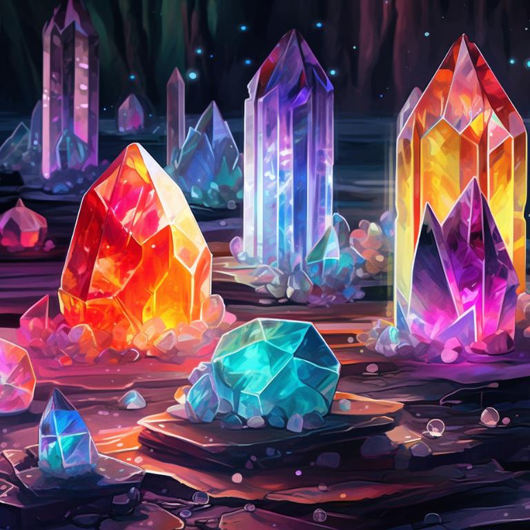 Digital art of crystals