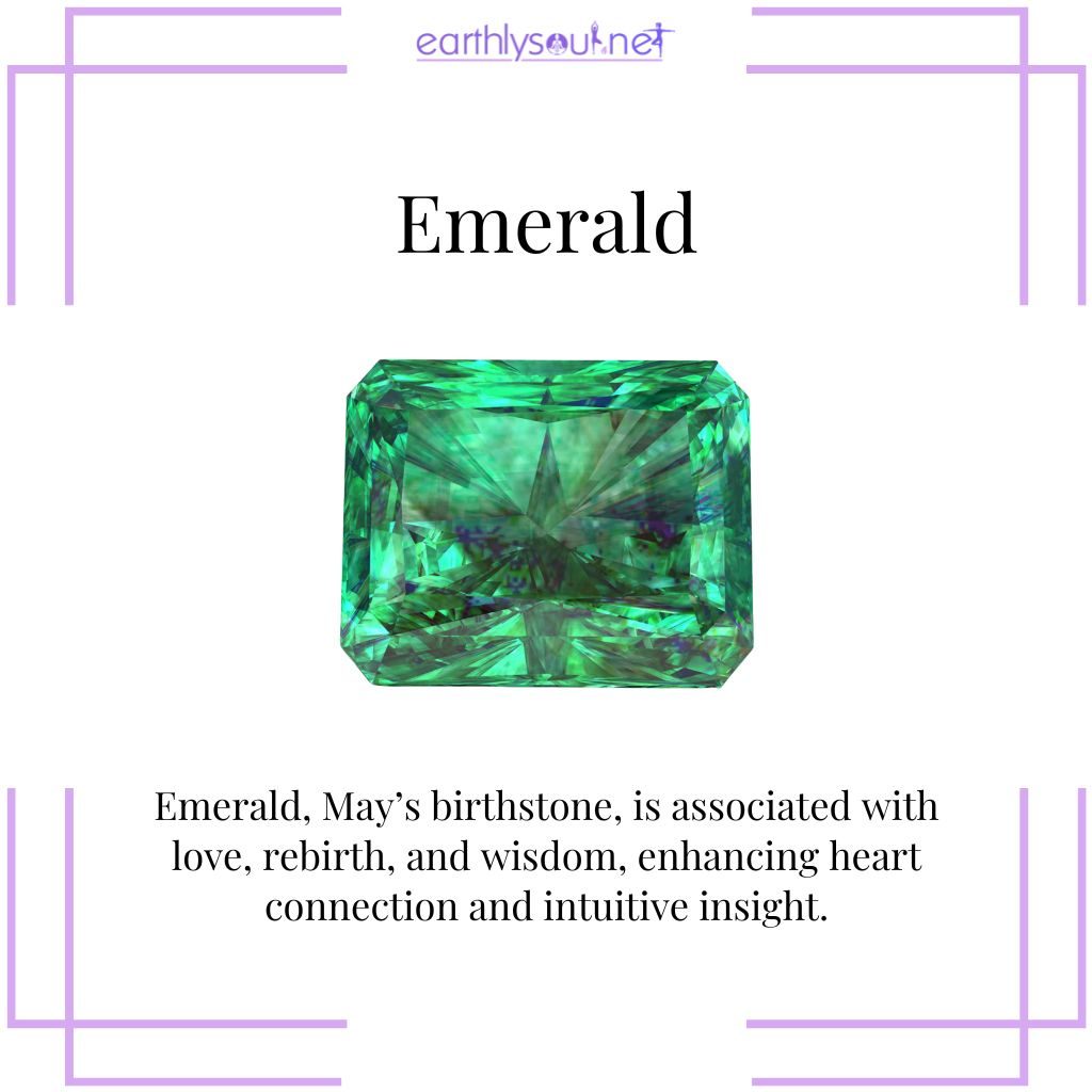 Emerald for love and wisdom