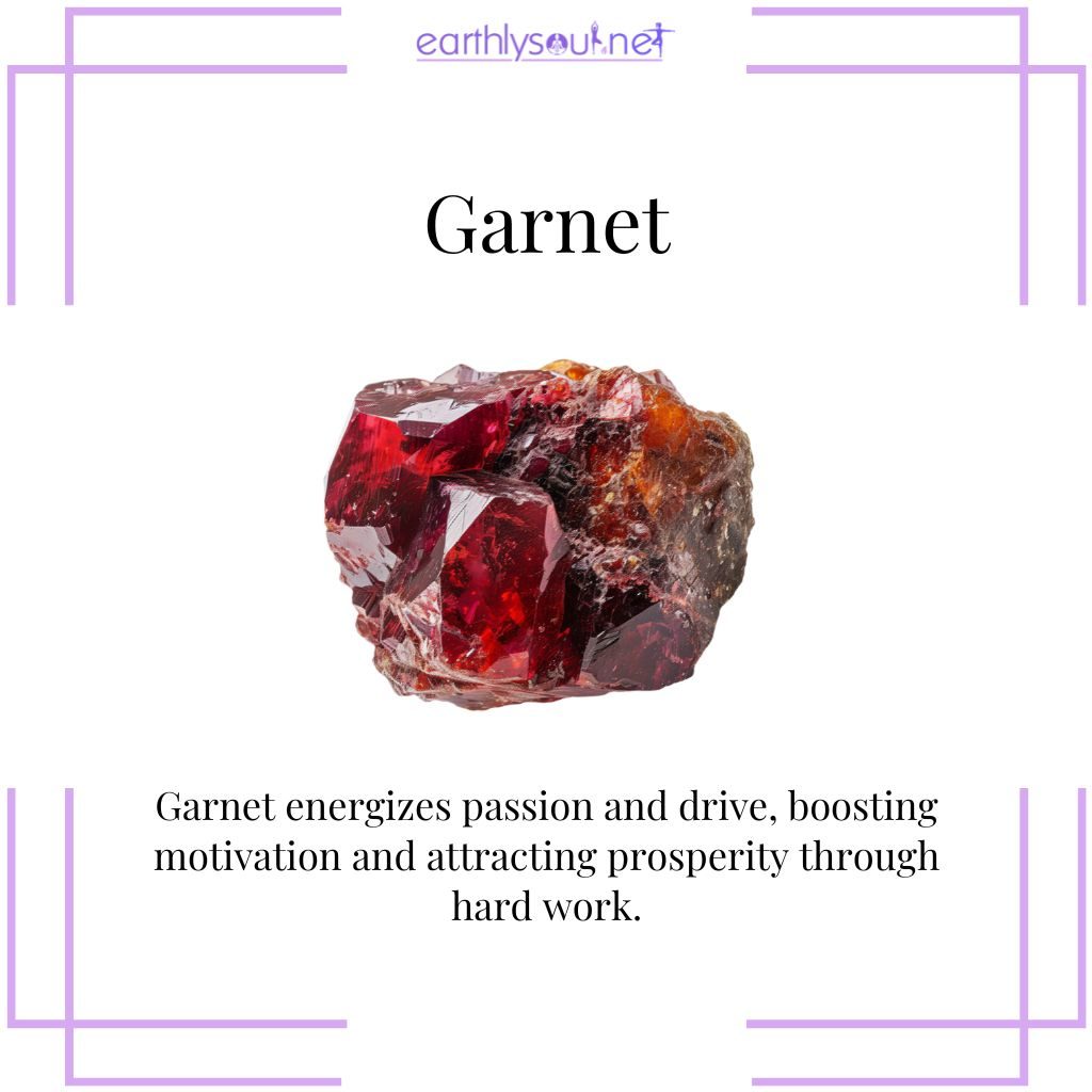Garnet for prosperity and motivation