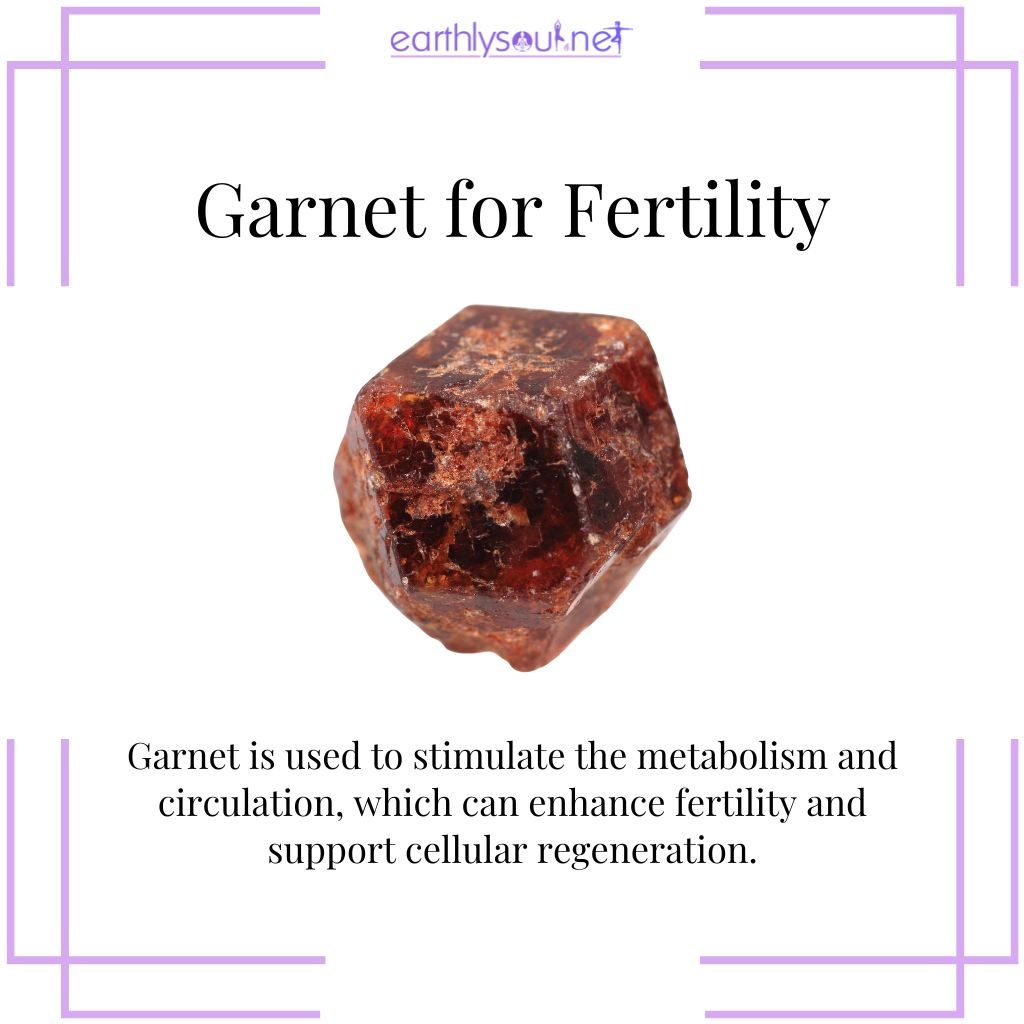 Garnet for enhancing fertility