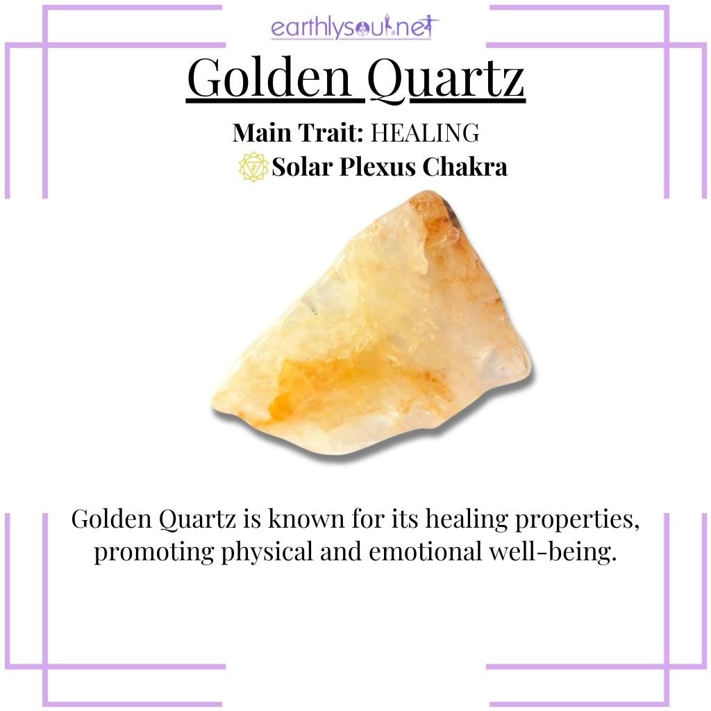 Golden quartz for healing and emotional well-being