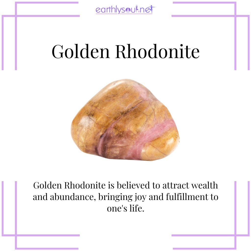 Golden rhodonite for abundance