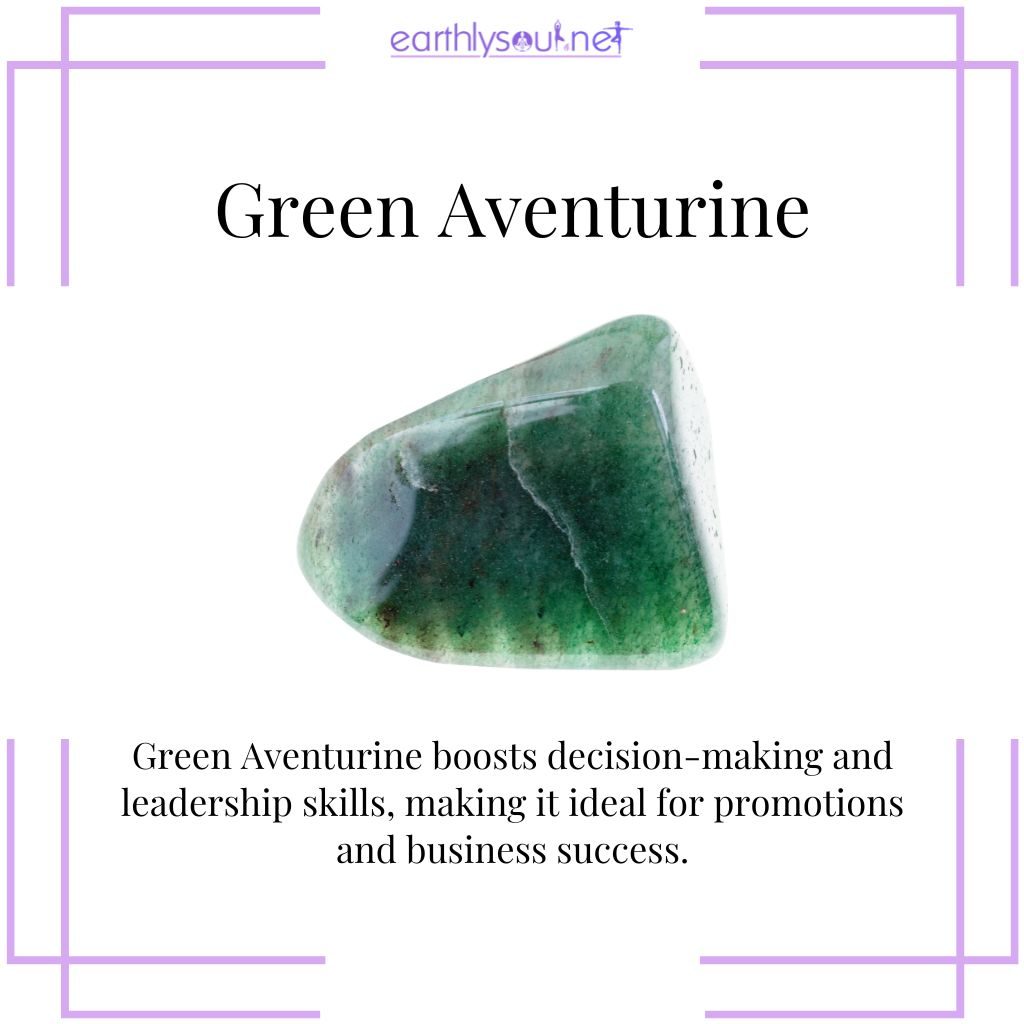 Green aventurine for leadership success