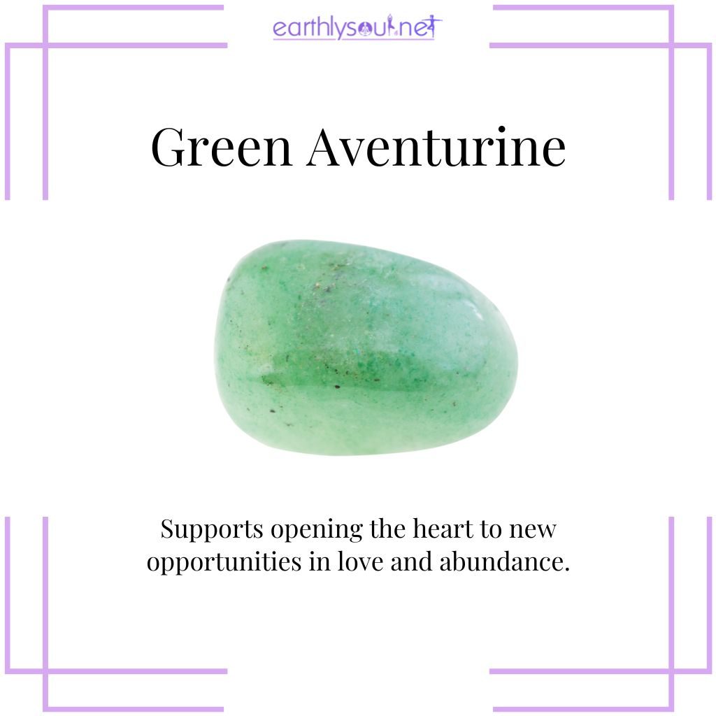 Green aventurine crystal for heart healing during venus retrograde