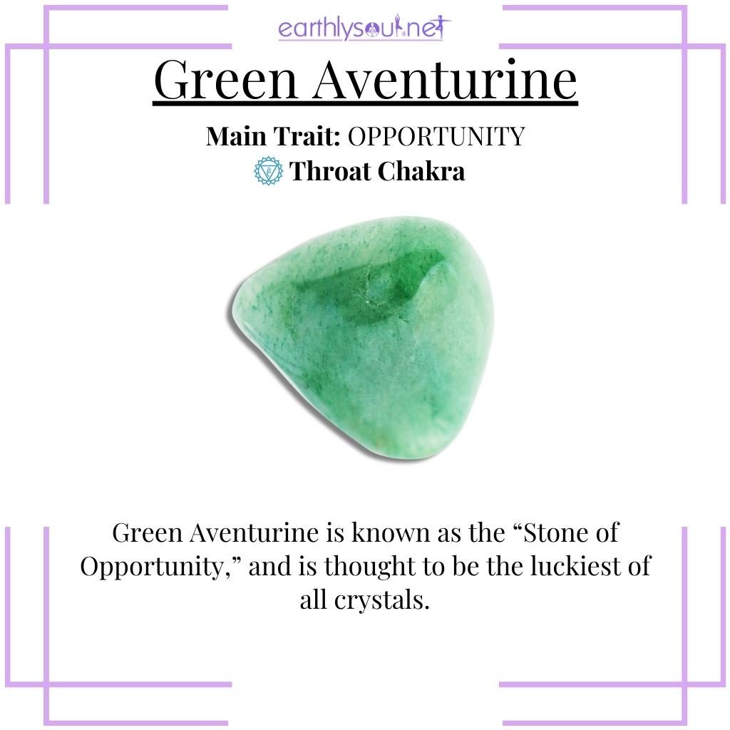 Green aventurine for opportunities