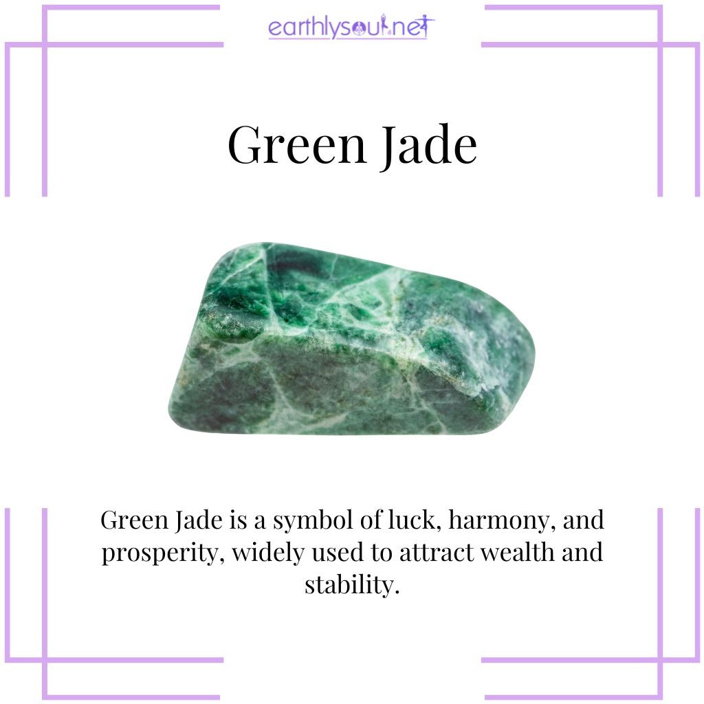 Green jade for luck and prosperity