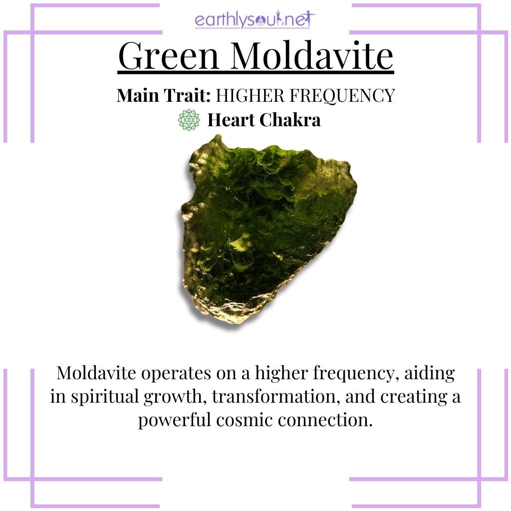 Rough green moldavite, connecting to higher cosmic energies