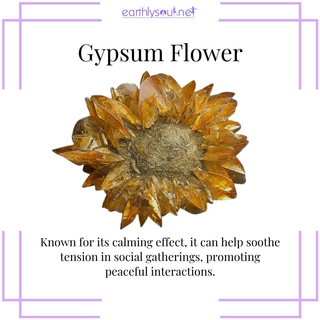 Gypsum flower for social peace