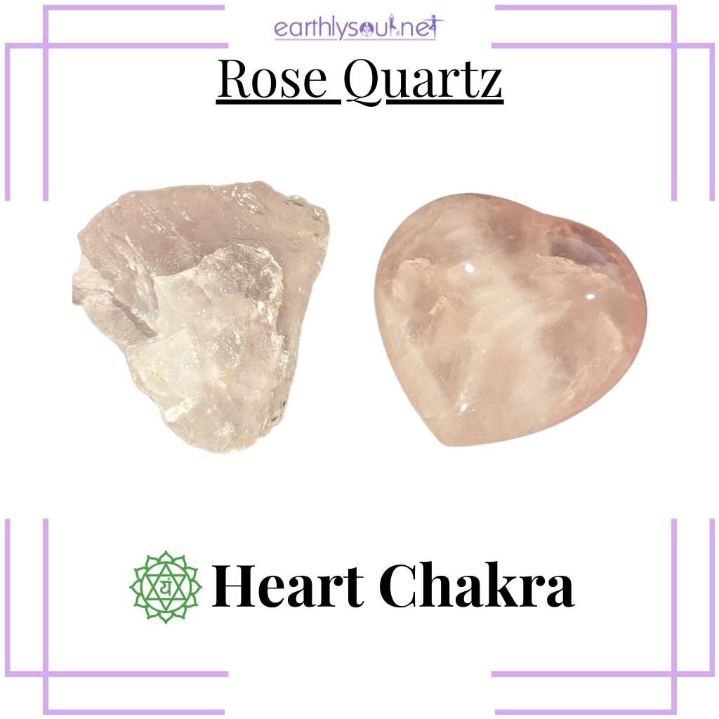 Rose quartz for heart chakra