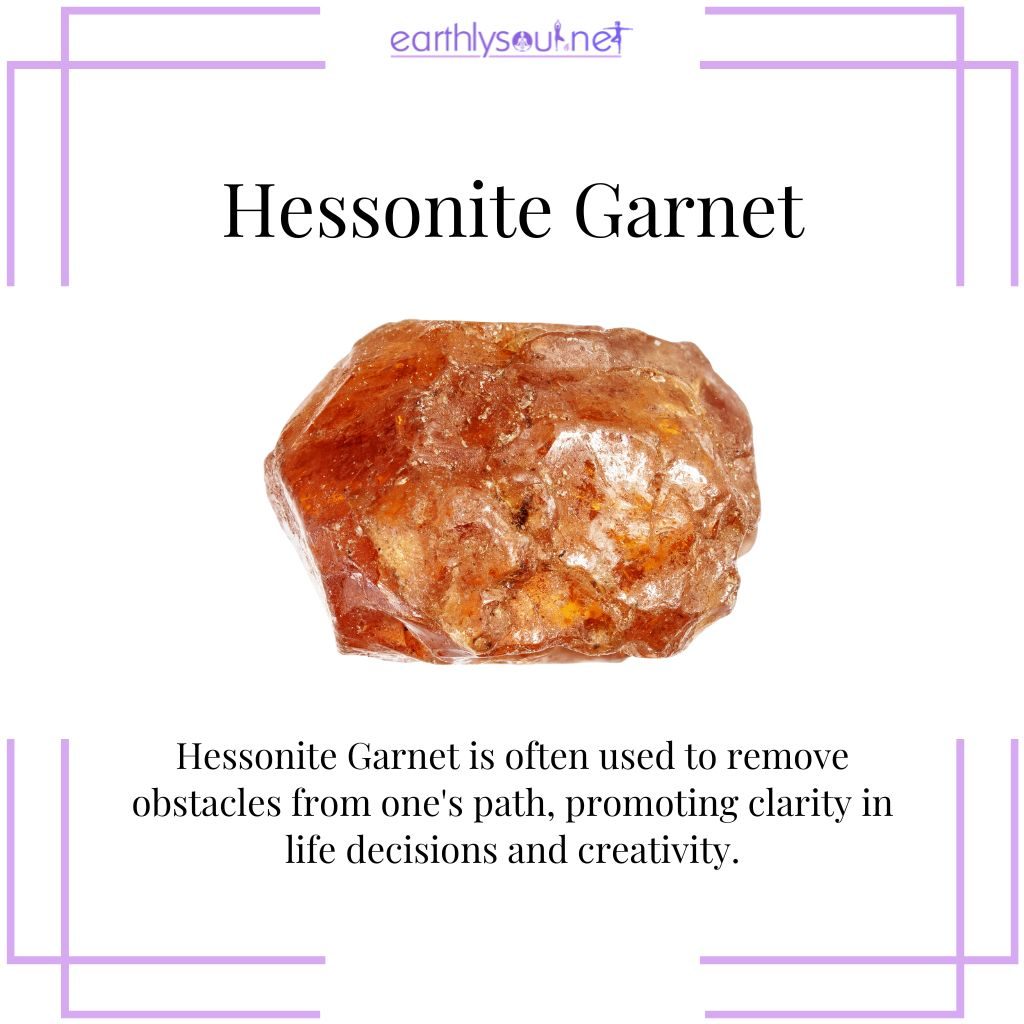 Hessonite garnet for clarity
