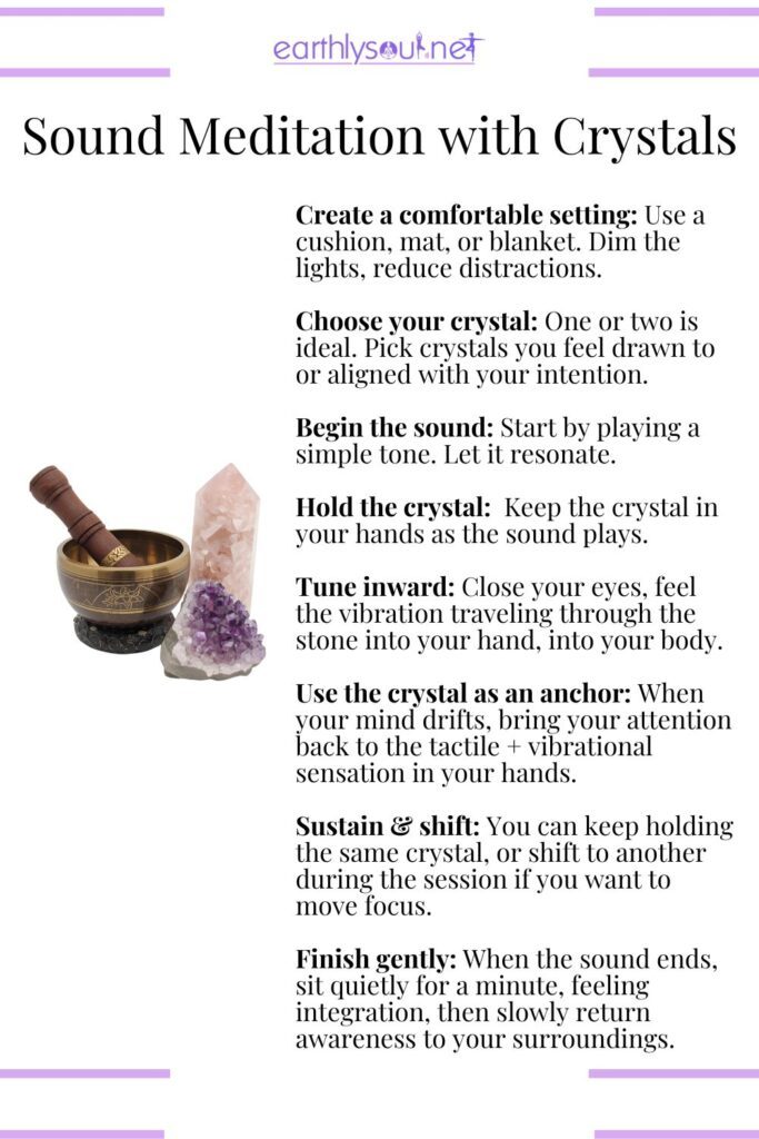 How to use crystals in sound meditation guide