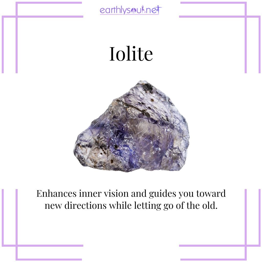 Iolite for vision in last quarter moon