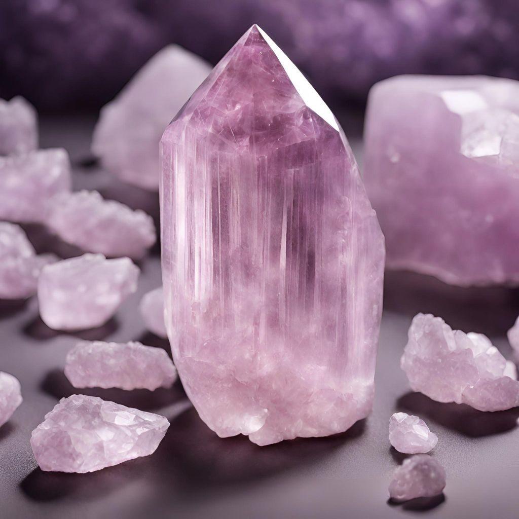 Kunzite crystal
