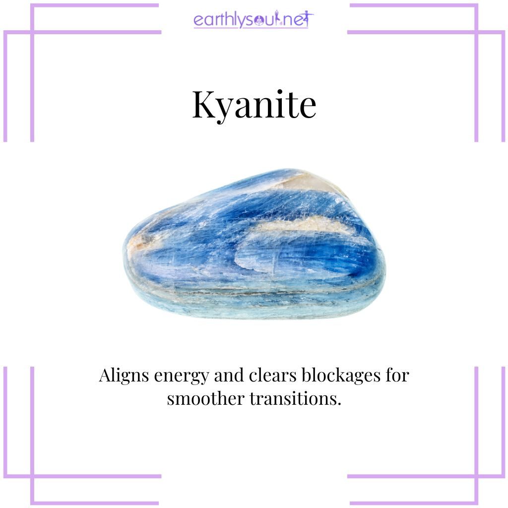 Kyanite crystal for energy alignment in uranus retrograde