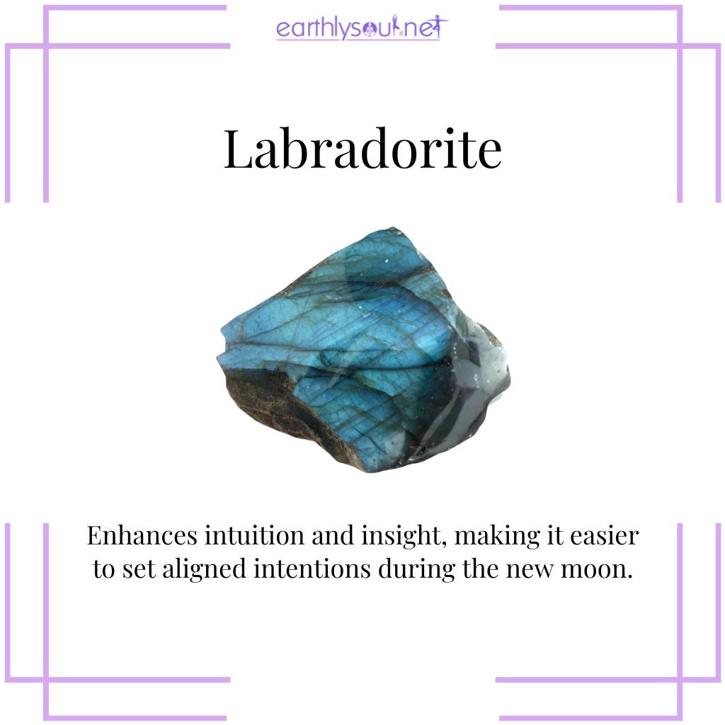 Labradorite for intuitive new moon intentions