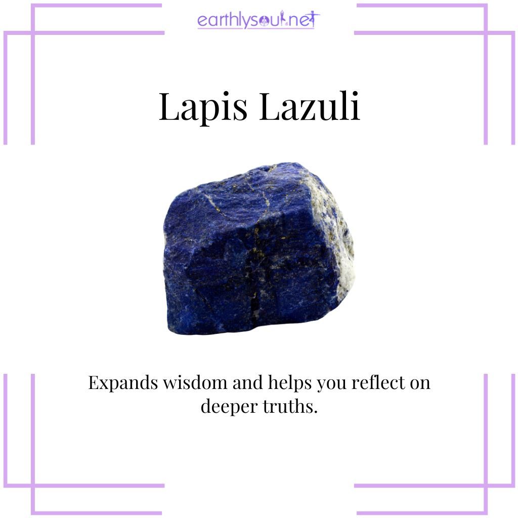 Lapis lazuli crystal for insight and wisdom in jupiter retrograde