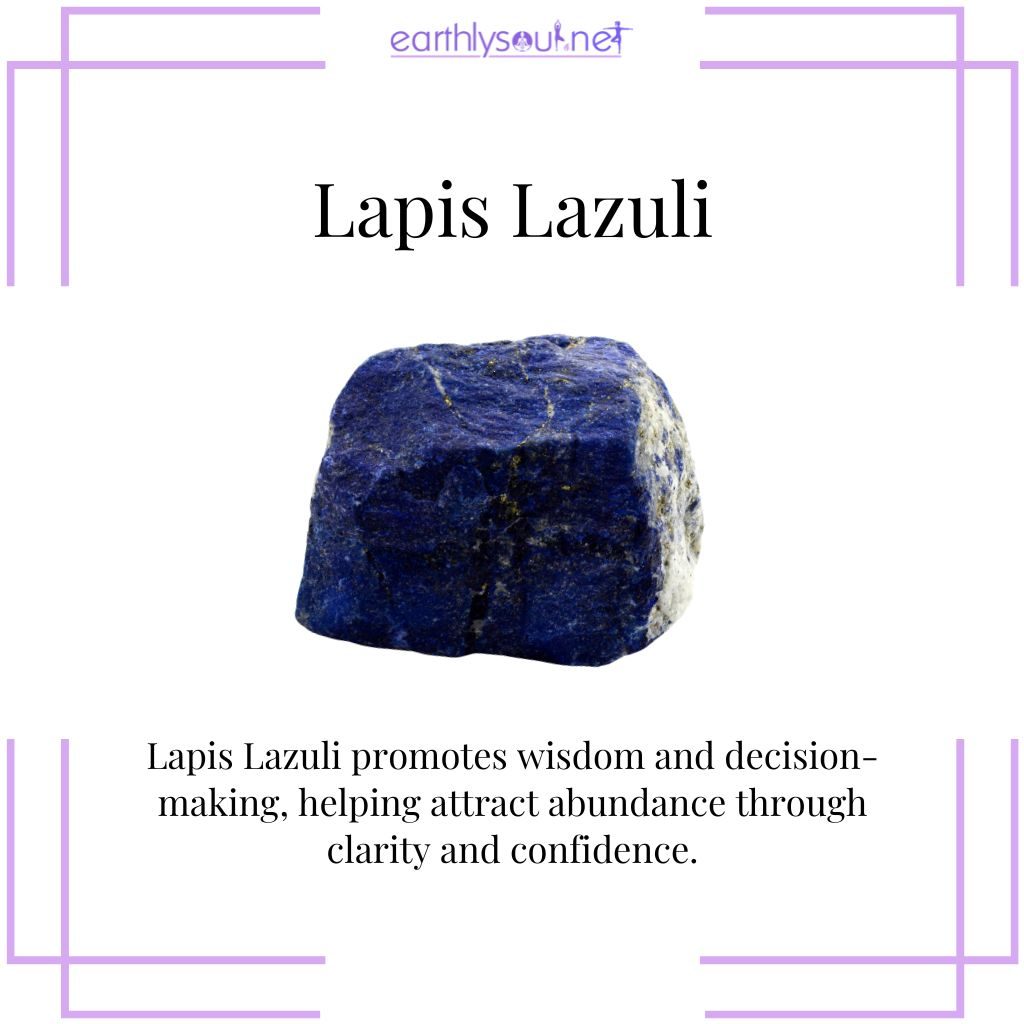 Lapis lazuli for wisdom and prosperity